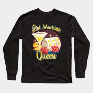 Lucky Casino Slot Machine Queen - Lemon Squash Long Sleeve T-Shirt